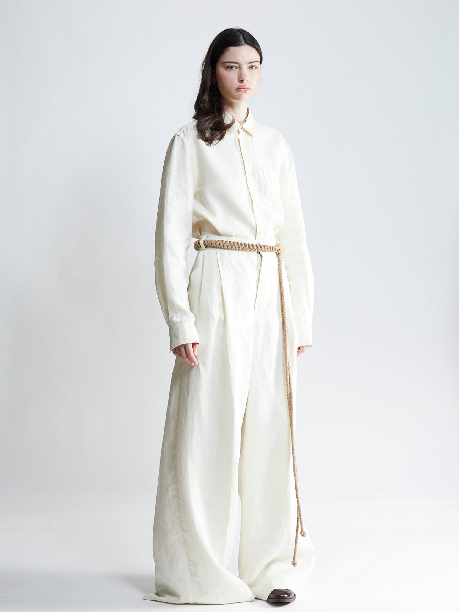 the-salting-classic shirt-ivory-linen