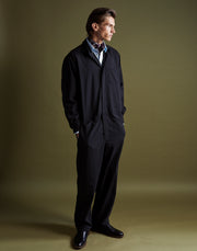 boiler suit - onyx wool poplin