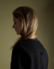 bomber jacket - onyx boiled wool
