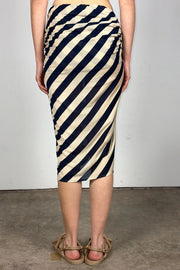 pareo navy/khaki stripe