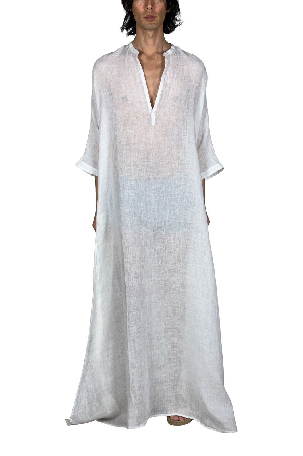 linen gauze floor length caftan – thesalting