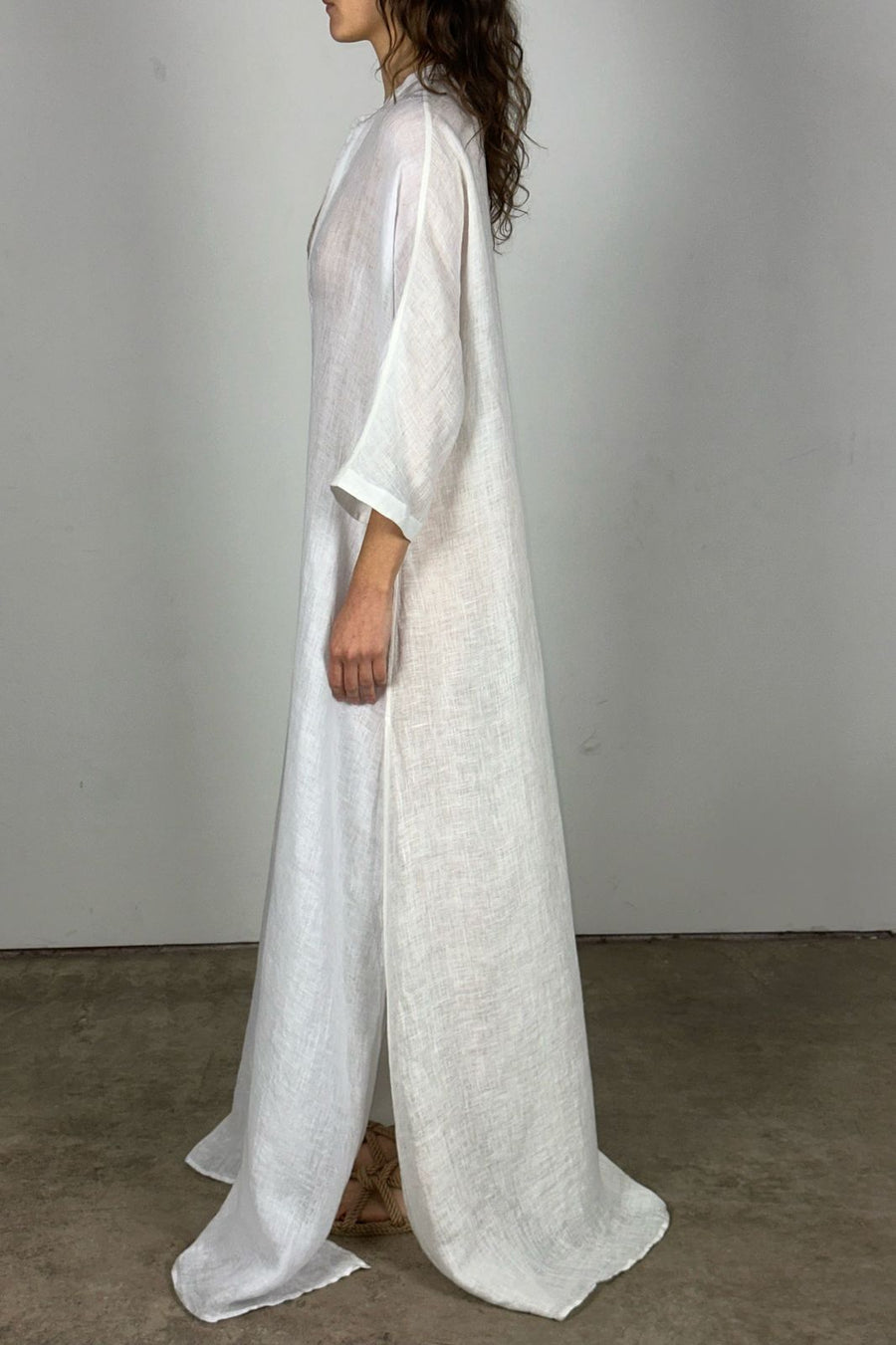 the salting gauze colorblock caftan maxi dress gauze block caftan