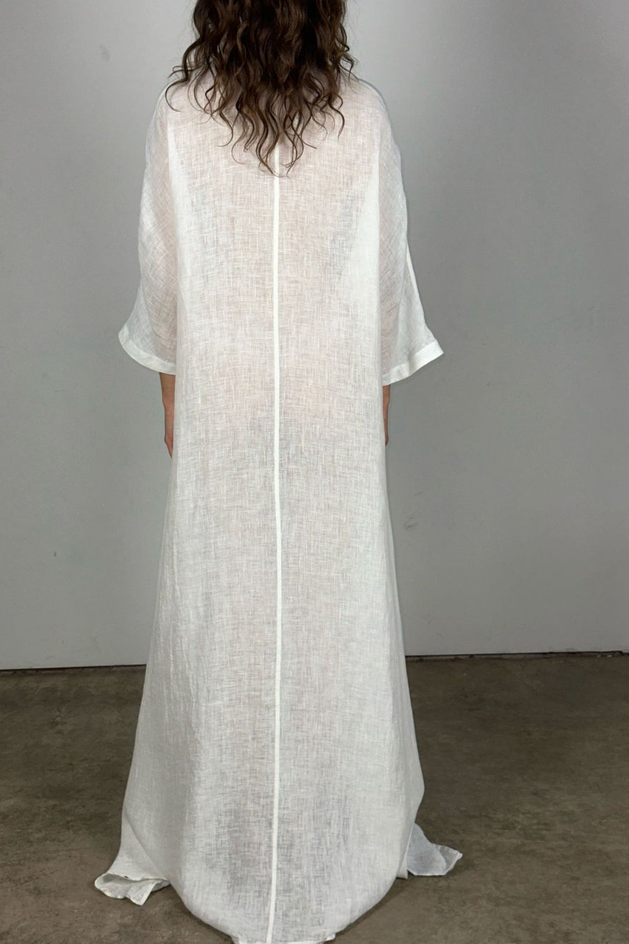 linen gauze floor length caftan linen gauze floor length caftan