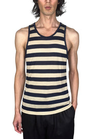 tank navy/khaki stripe