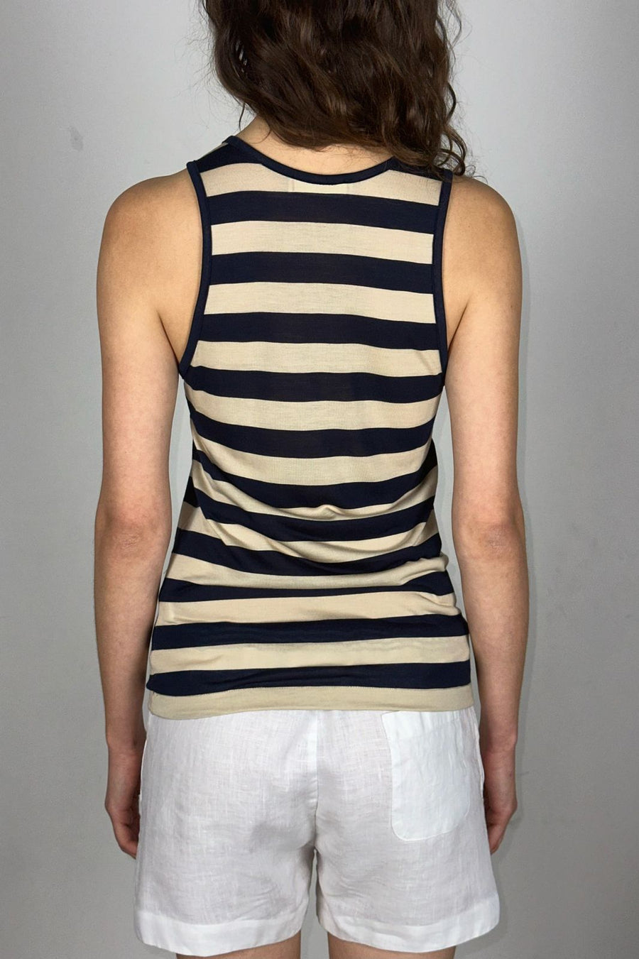 tank navy/khaki stripe