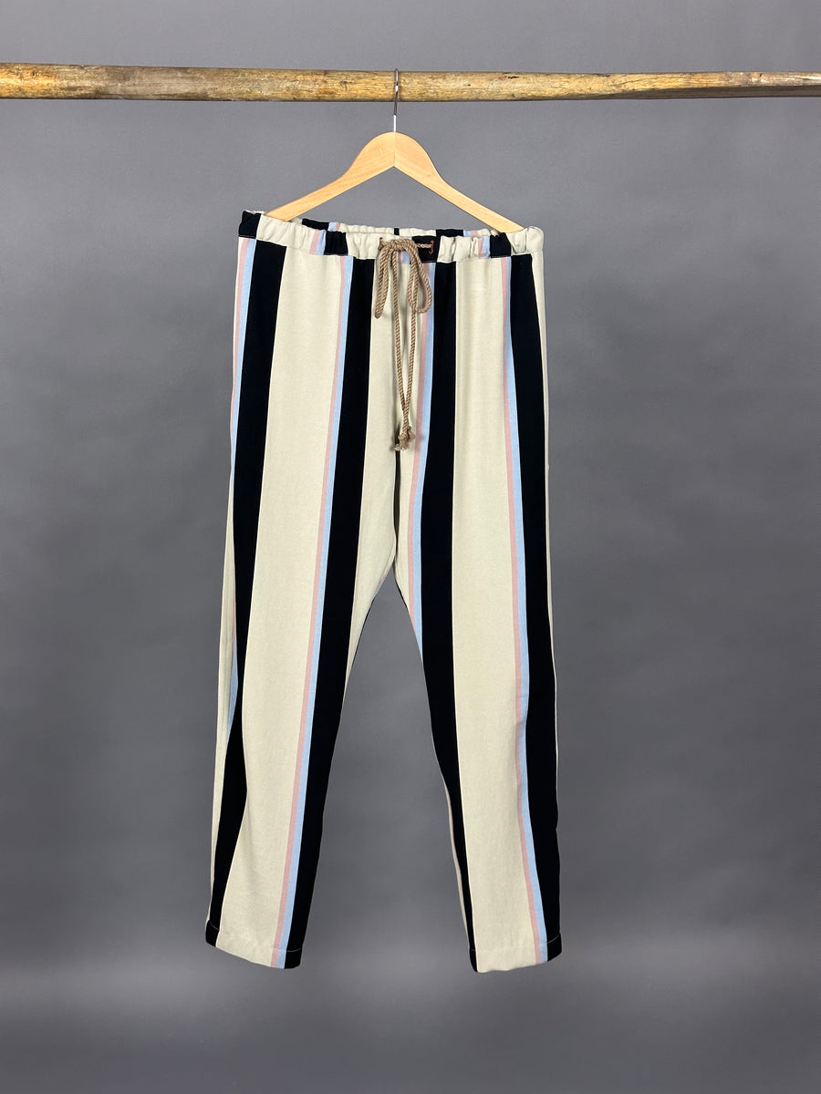 classic drawstring trouser marina stripe