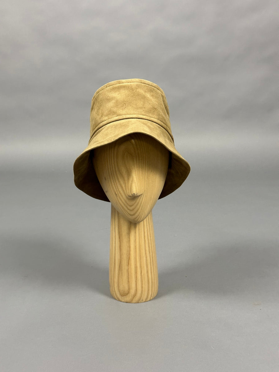 bucket hat feather cord whiskey