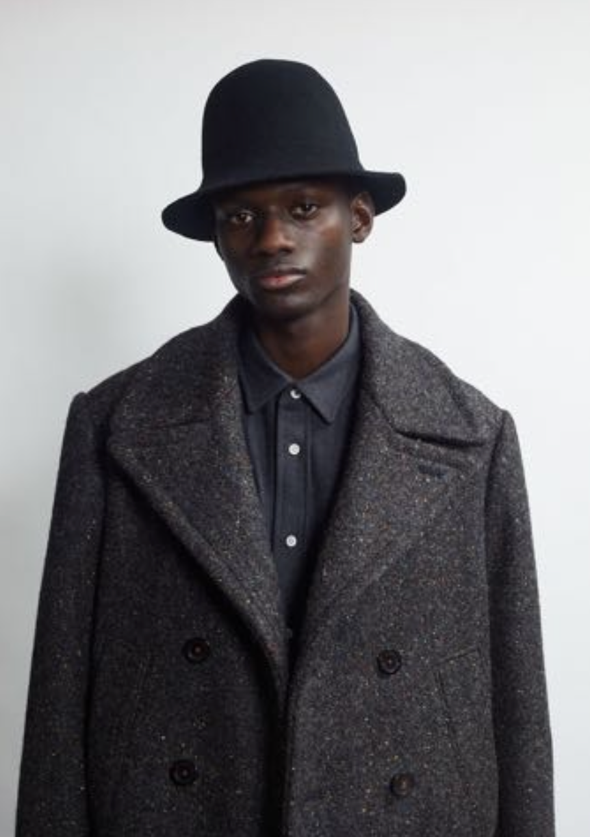 double breasted peacoat - carbon