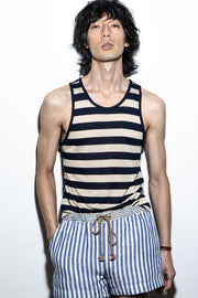 tank navy/khaki stripe