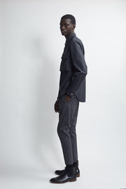 classic drawstring trouser - carbon