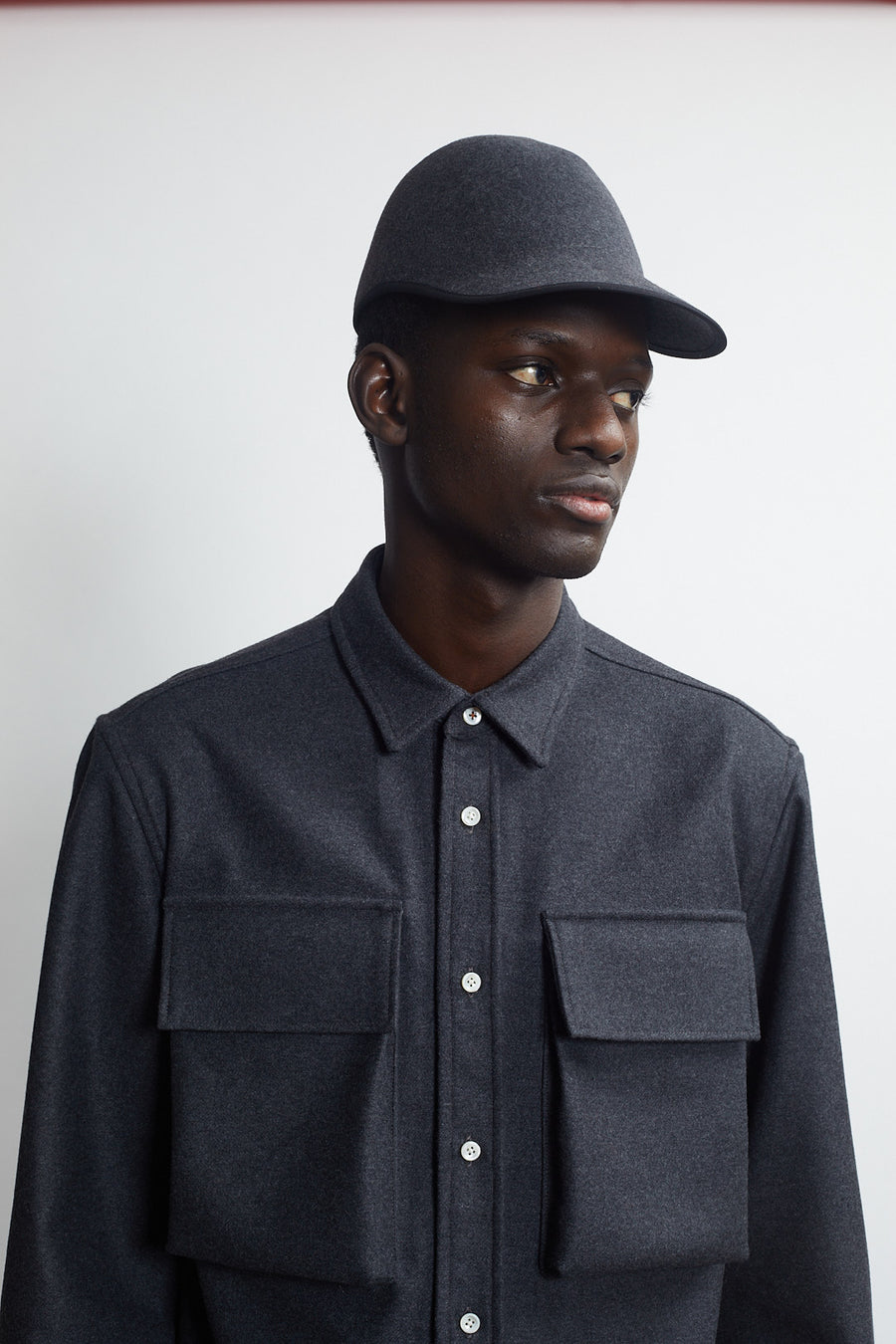 sculpted cap - charcoal