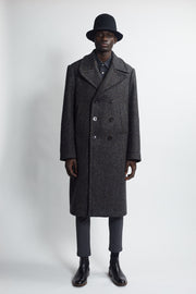 double breasted peacoat - carbon