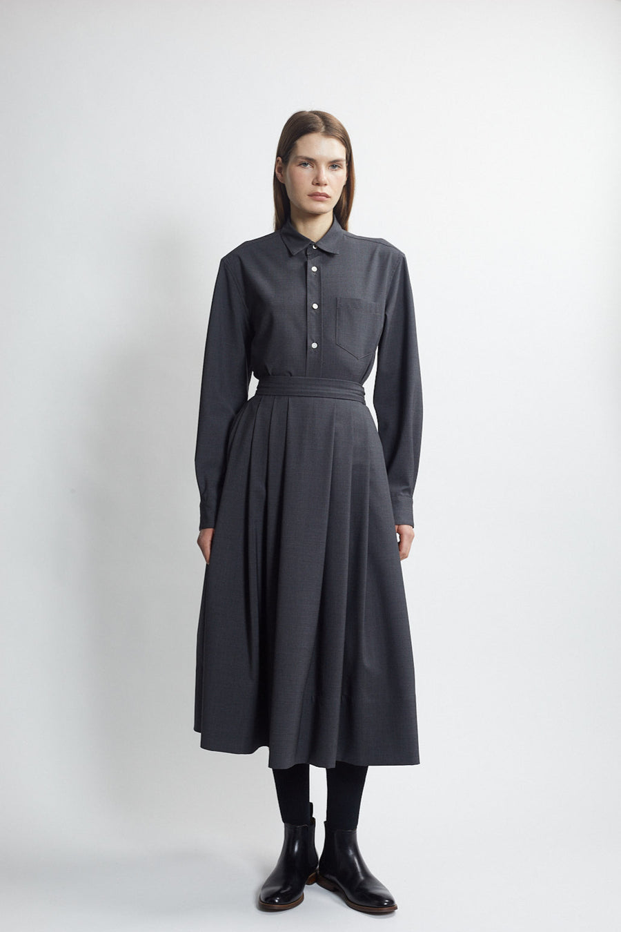 classic button down shirt - carbon
