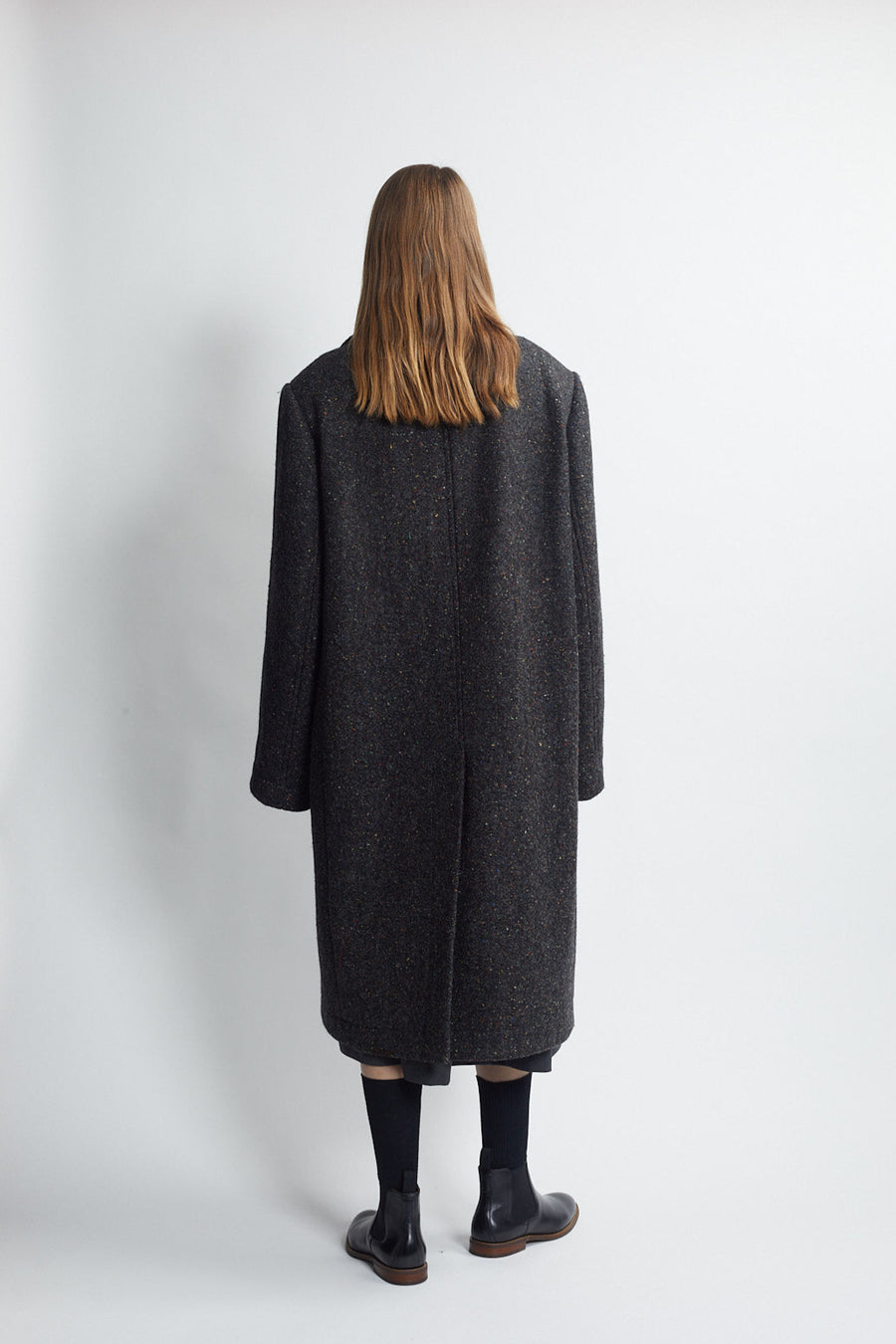 double breasted peacoat - carbon