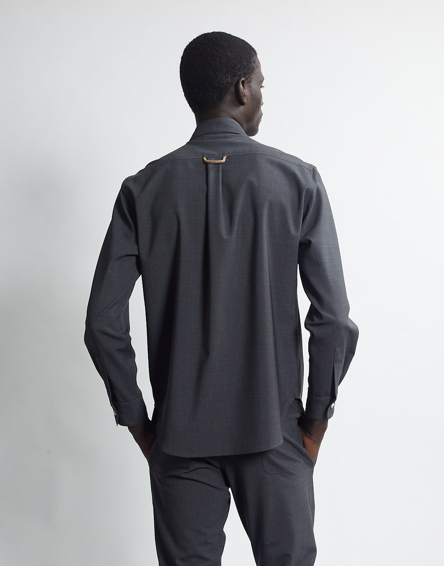 classic button down shirt - carbon