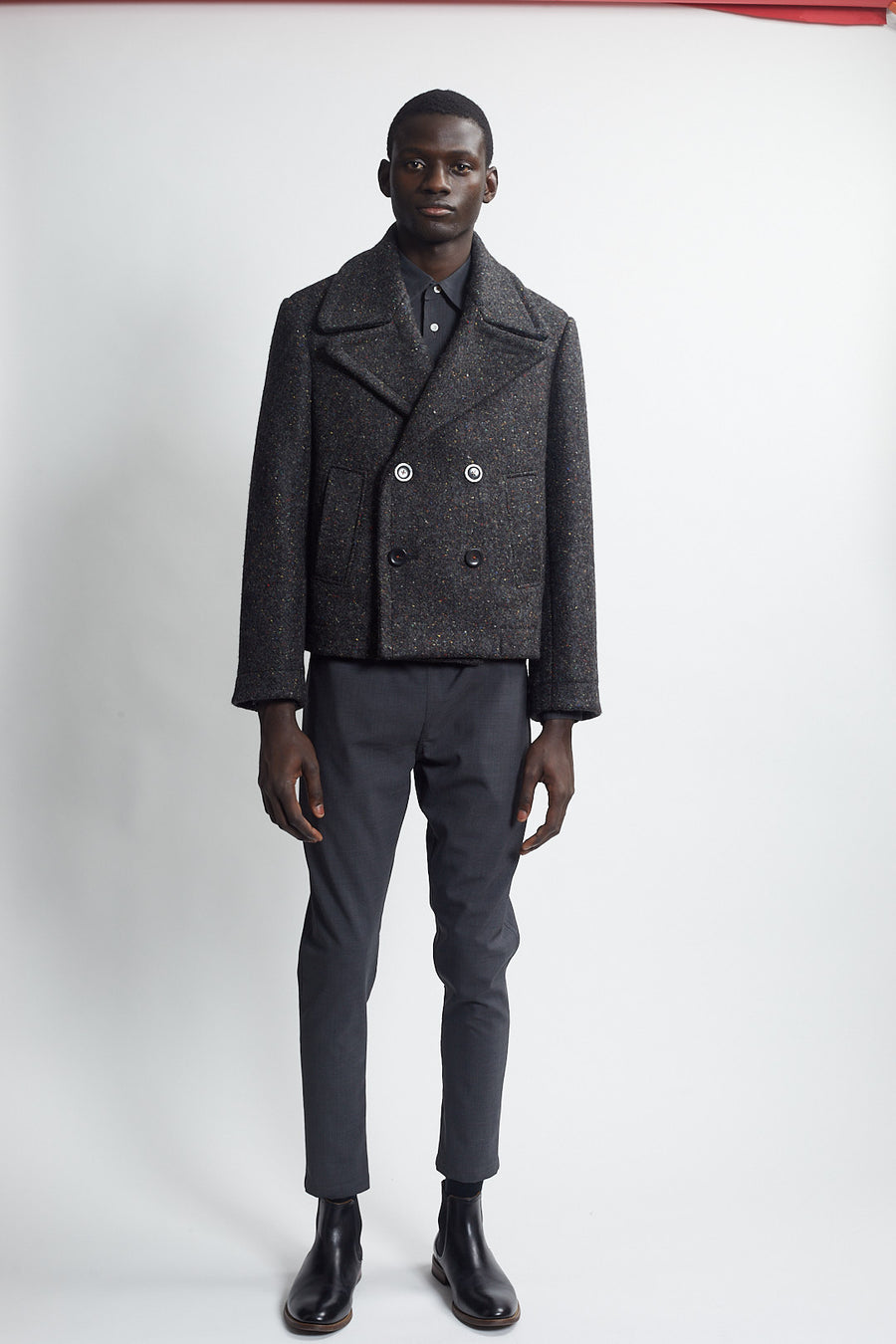 crop peacoat - carbon