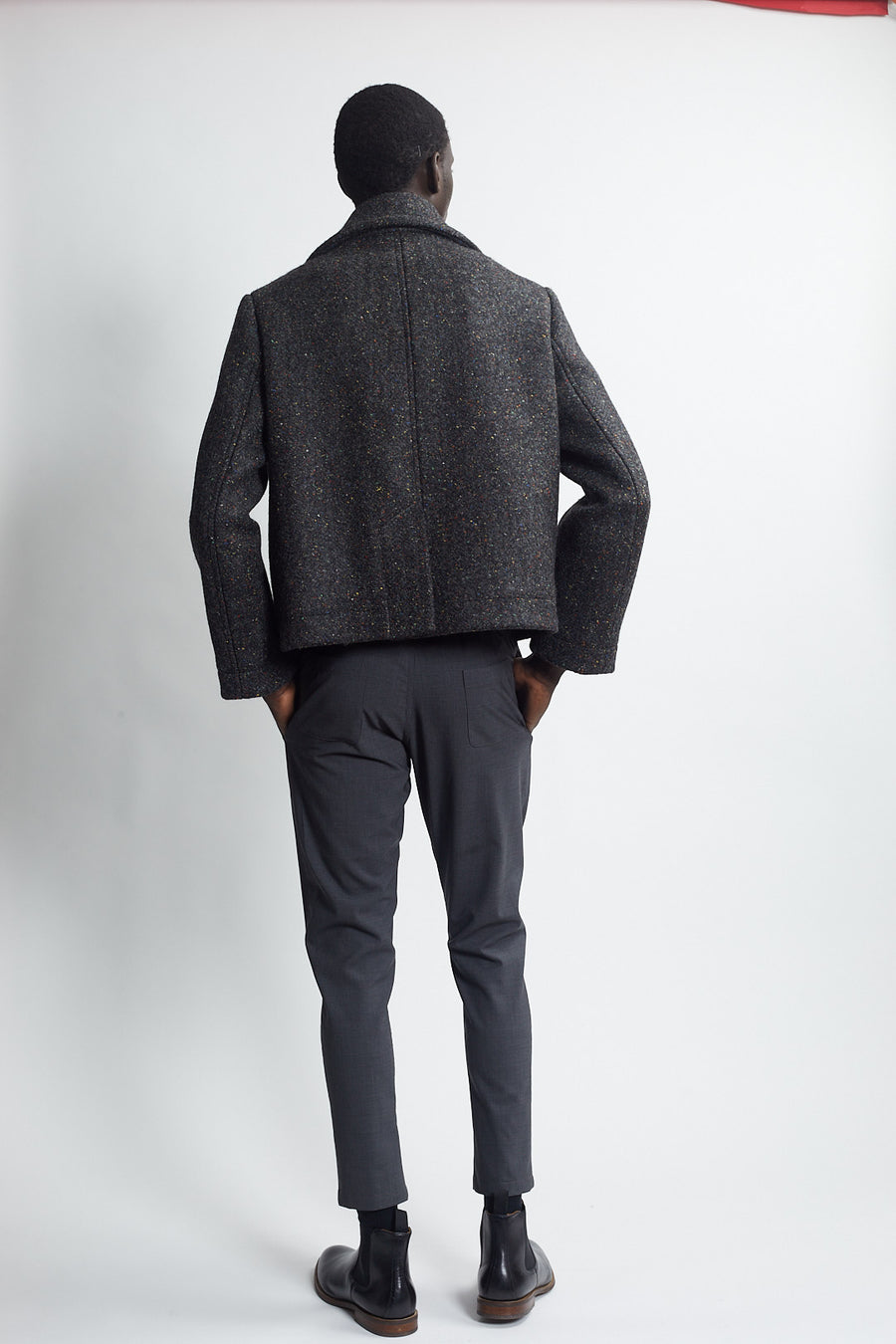 crop peacoat - carbon