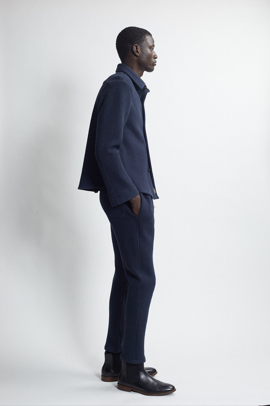 classic drawstring trouser - navy