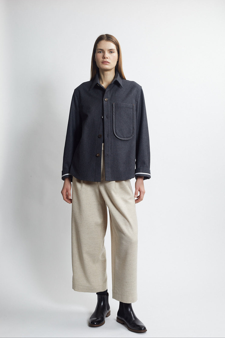 dock shirt jacket - charcoal