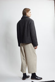 crop peacoat - carbon