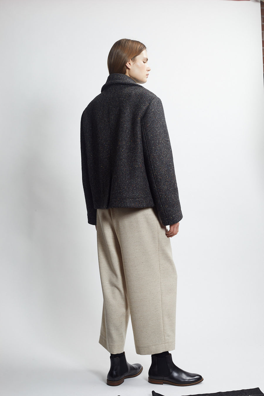 crop peacoat - carbon