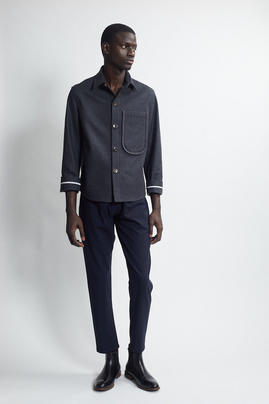 dock shirt jacket - charcoal