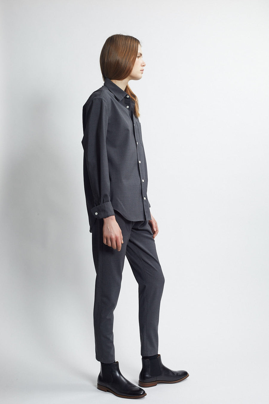 classic drawstring trouser - carbon