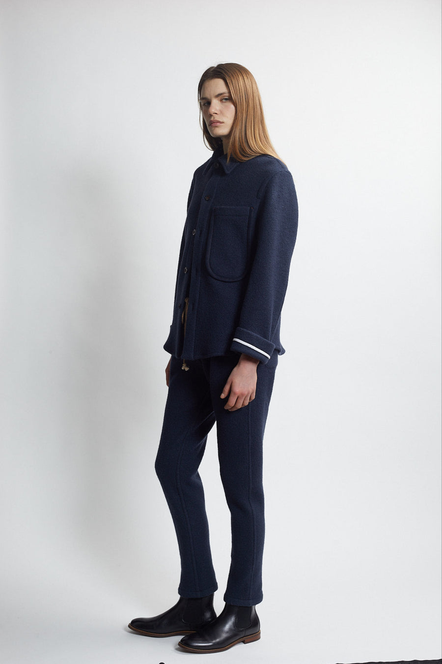 classic drawstring trouser - navy