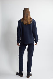 classic drawstring trouser - navy