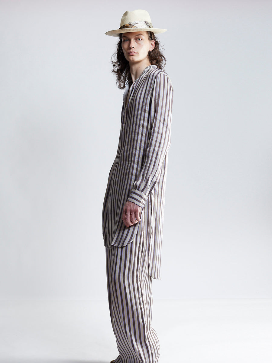 ultra wide trouser - venetian stripe