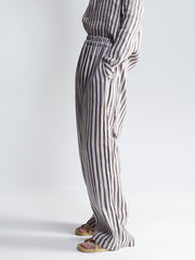 ultra wide trouser - venetian stripe