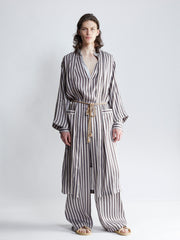 belted robe - venetian stripe