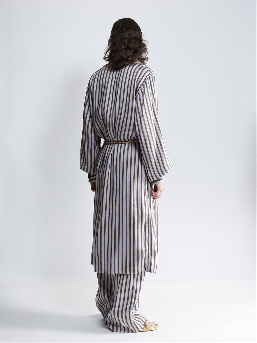 belted robe - venetian stripe