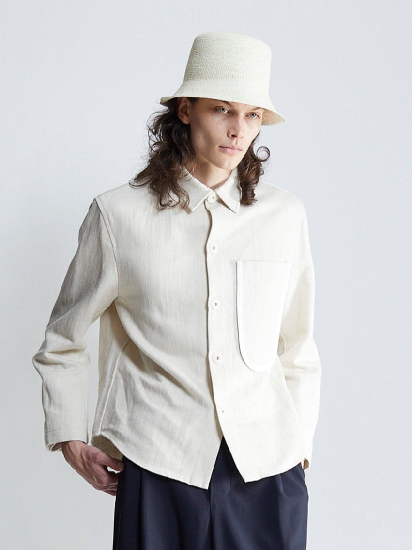 the serpico straw hat - bianco