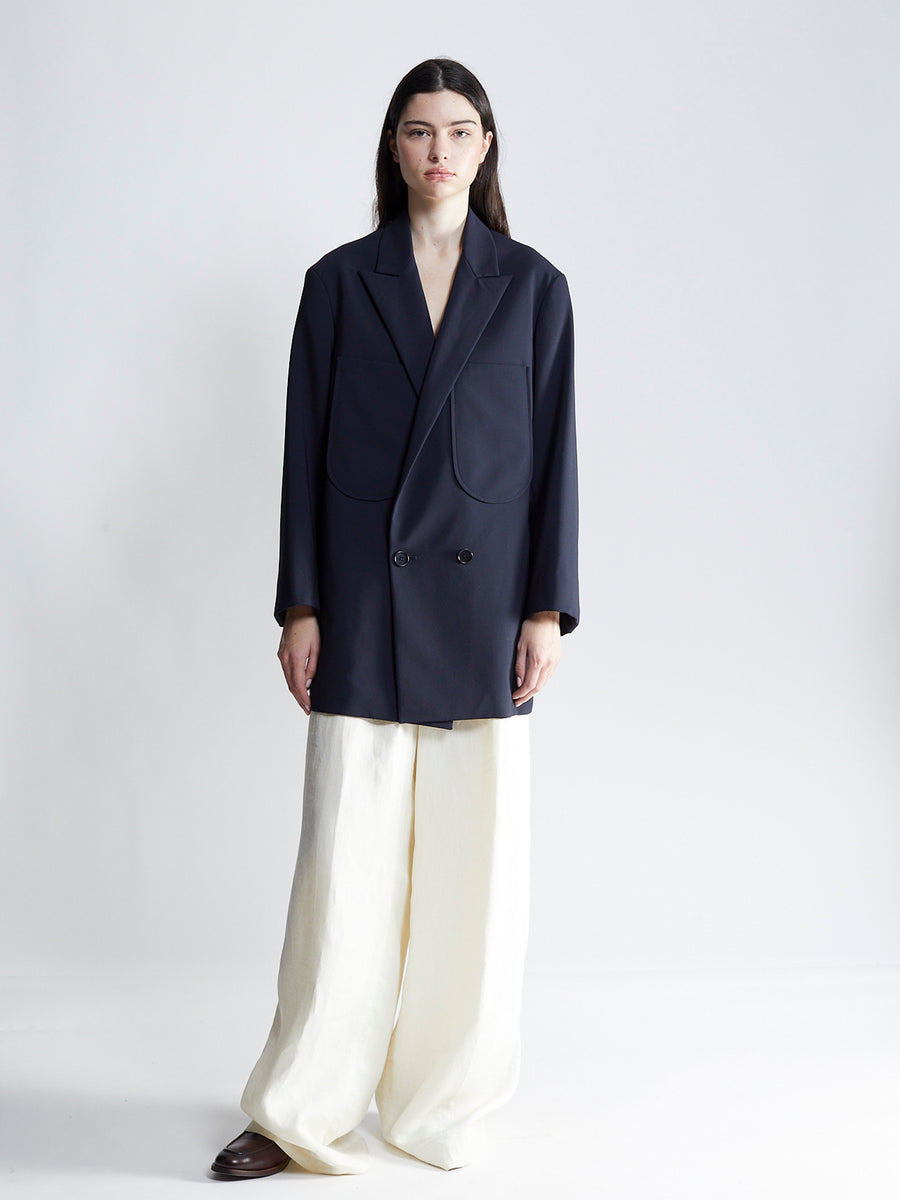 oversize blazer - marine