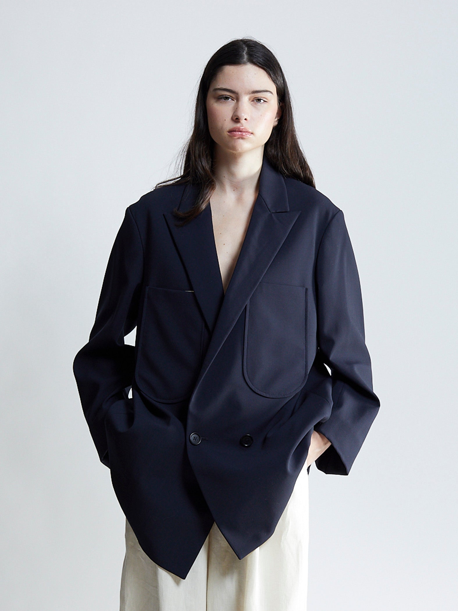 oversize blazer - marine