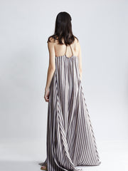 rope halter max dress - venetian stripe