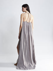 rope halter max dress - venetian stripe