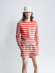 short short - boating stripe