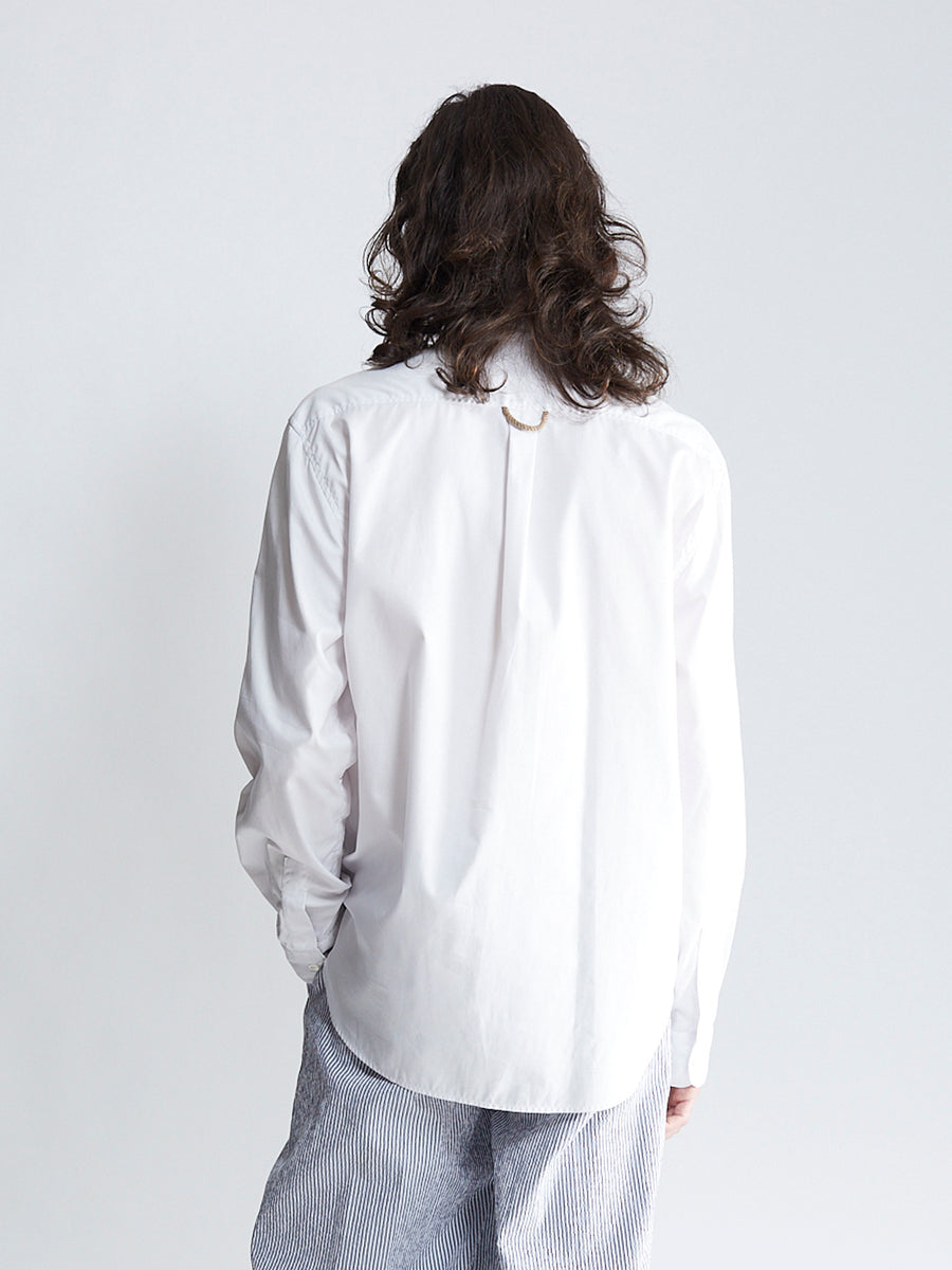 tie front shirt - salt white