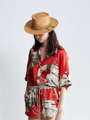 the veneto straw hat - teak