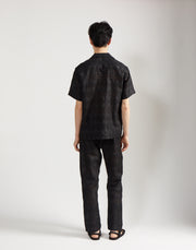 classic drawstring trouser - onyx jacquard