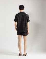 short short - onyx jacquard
