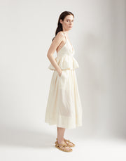 peplum top - ivory