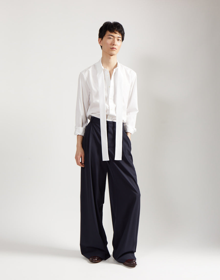 tie shirt - salt white