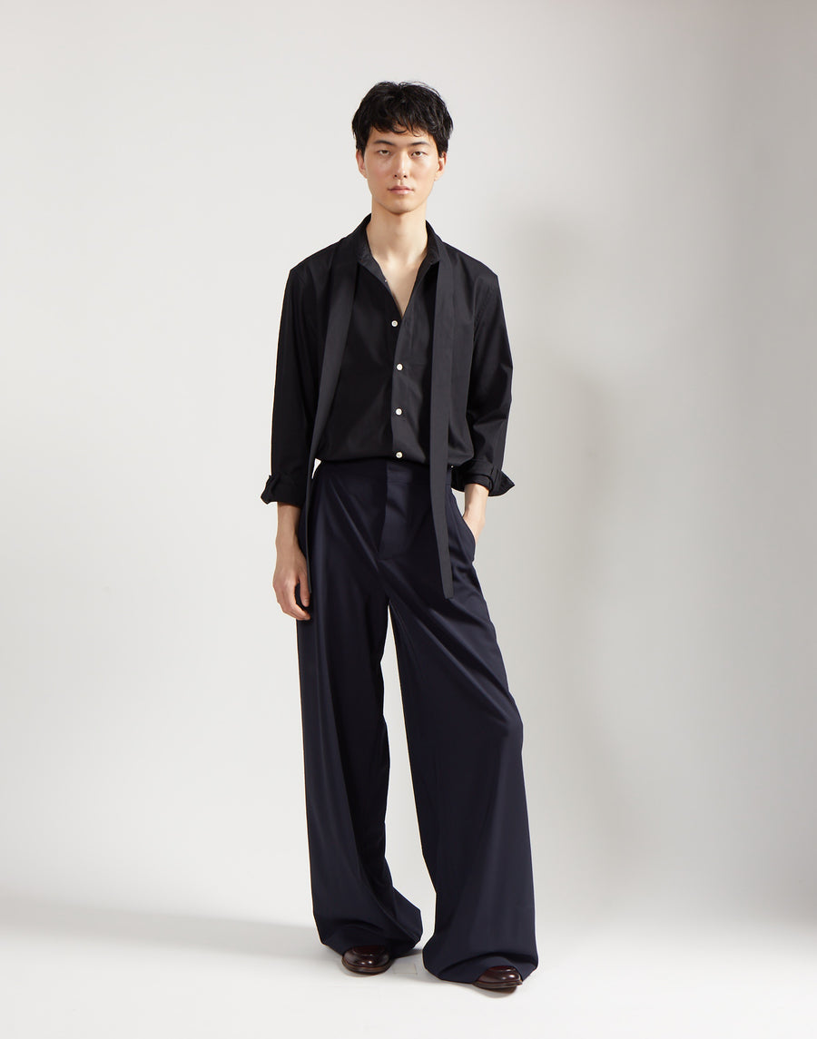 tie shirt - onyx