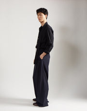 tie shirt - onyx