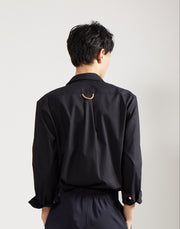 tie shirt - onyx
