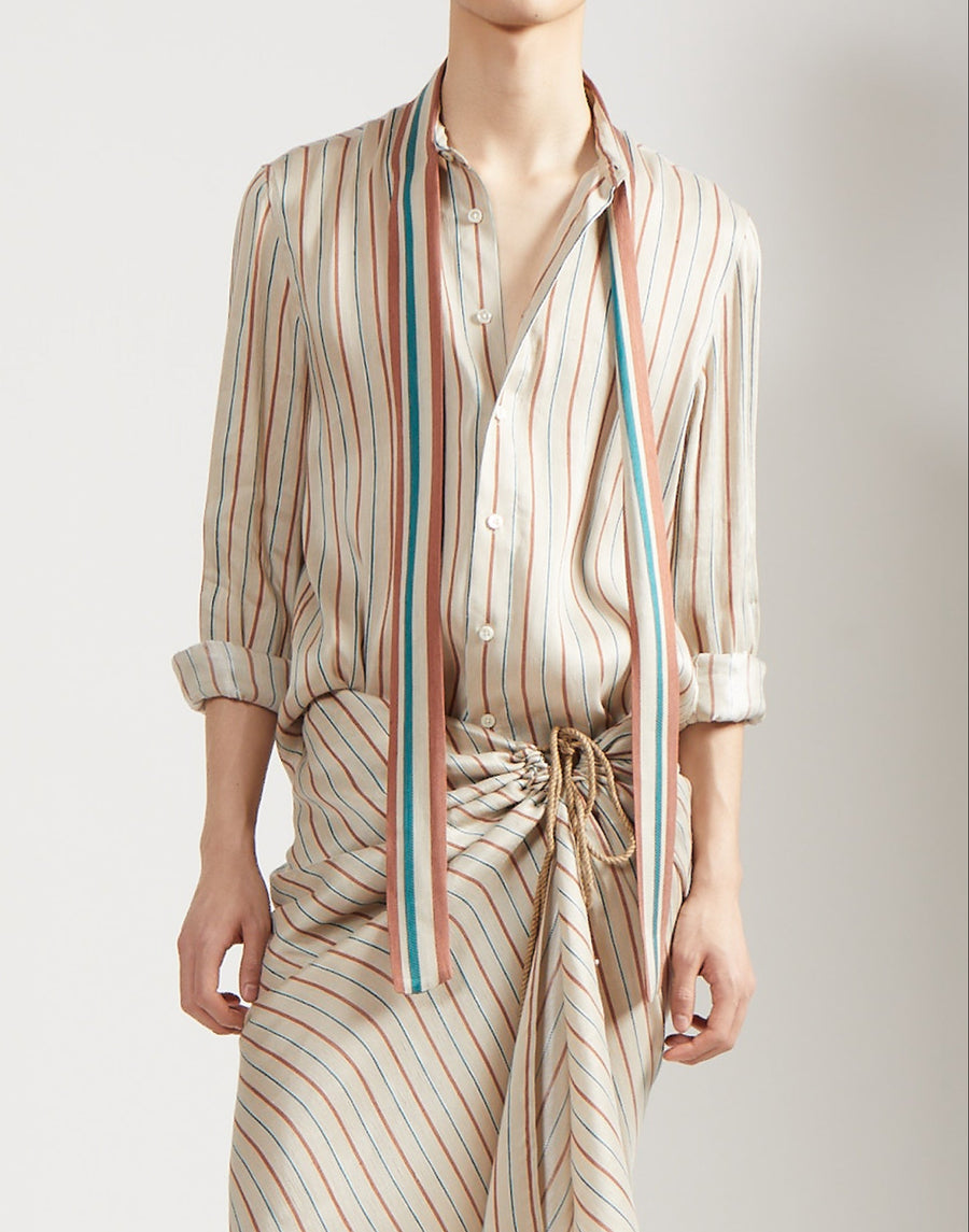 tie shirt - sand stripe