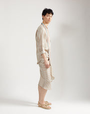tie shirt - sand stripe